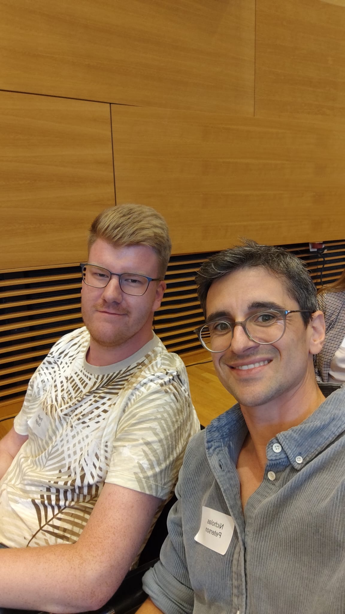 Pascal Gutjahr und Nicholas Peterson beim Tag der digitalen Lehre 2026