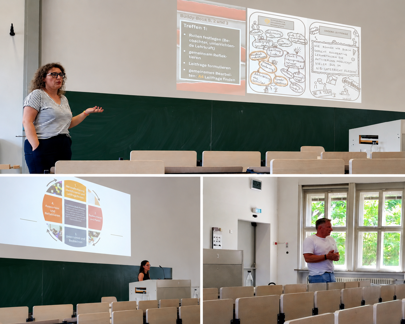 Nadine Müller, Martin Schricker und Lisa Sonderkamp berichten von der Methode der Lesson Study