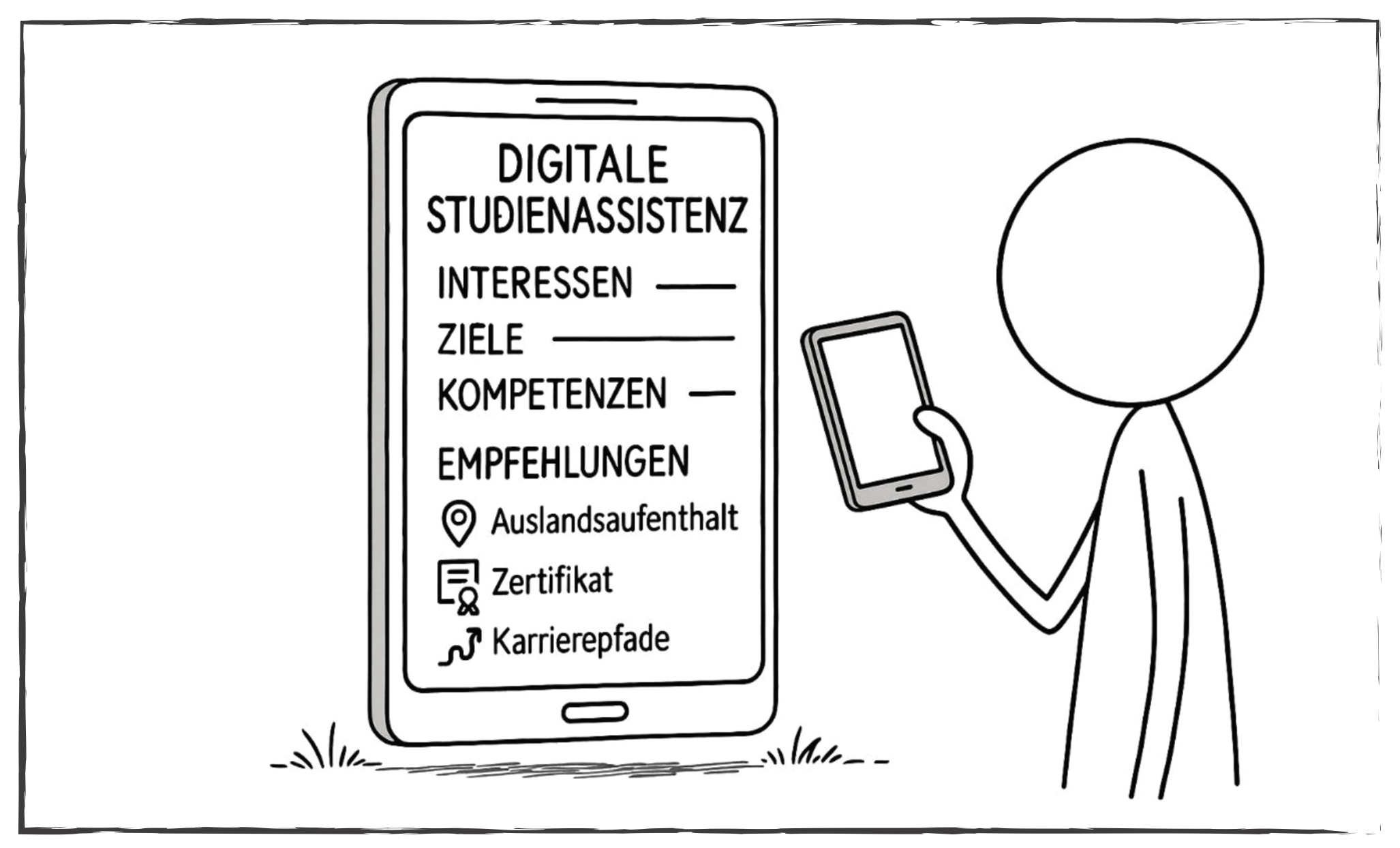 Digitale Studienassistenz Illustration
